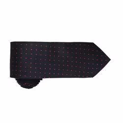 Premier Mens Micro Dot Pattern Formal Work Tie - One Size, Black/ Red