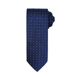 Premier Mens Micro Dot Pattern Formal Work Tie - One Size, Navy/ Lime