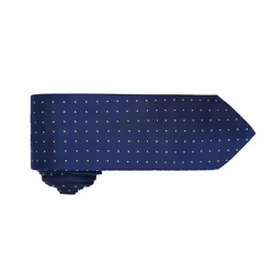 Premier Mens Micro Dot Pattern Formal Work Tie - One Size, Navy/ Lime