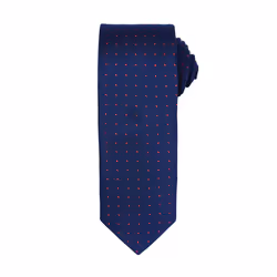 Premier Mens Micro Dot Pattern Formal Work Tie - One Size, Navy/ Red