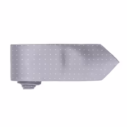 Premier Mens Micro Dot Pattern Formal Work Tie - One Size, Silver/ White