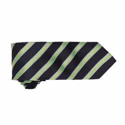Premier Mens Waffle Stripe Formal Business Tie - One Size, Black/Lime