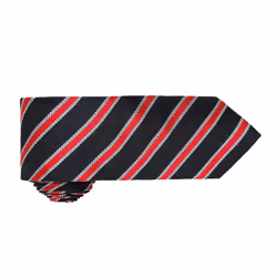 Premier Mens Waffle Stripe Formal Business Tie - One Size, Black/Red