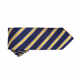 Premier Mens Waffle Stripe Formal Business Tie - One Size, Navy/Gold