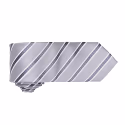 Premier Mens Waffle Stripe Formal Business Tie - One Size, Silver/Dark Grey