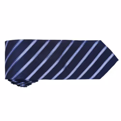 Premier Mens Sports Stripe Pattern Formal Work Tie - One Size, Navy/ Royal