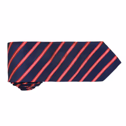 Premier Mens Sports Stripe Pattern Formal Work Tie - One Size, Navy/ Red