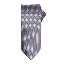 Premier Mens Puppy Tooth Formal Work Tie - One Size, Silver