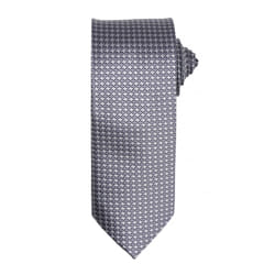 Premier Mens Puppy Tooth Formal Work Tie - One Size, Silver