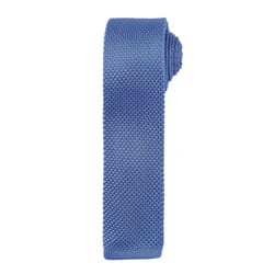 Premier Mens Slim Textured Knit Effect Tie - One Size, Mid Blue