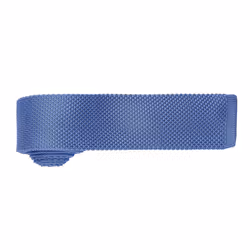 Premier Mens Slim Textured Knit Effect Tie - One Size, Mid Blue
