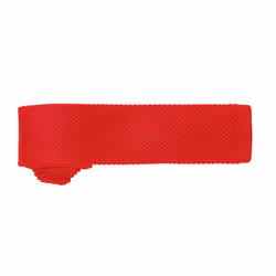 Premier Mens Slim Textured Knit Effect Tie - One Size, Red