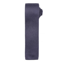 Premier Mens Slim Textured Knit Effect Tie - One Size, Steel