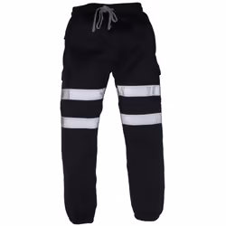 Yoko Mens Hi Visibility Reflective Work Jogging Bottoms - 2XL, Navy