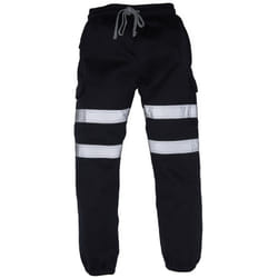 Yoko Mens Hi Visibility Reflective Work Jogging Bottoms - 2XL, Navy