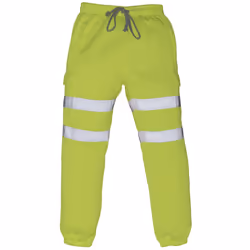 Yoko Mens Hi Visibility Reflective Work Jogging Bottoms - S, Yellow