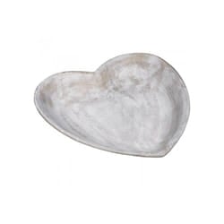 Hill Interiors Antique Look Stone Heart Dish