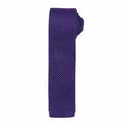 Premier Mens Slim Textured Knit Effect Tie - One Size, Purple