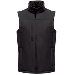 Regatta Mens Flux Softshell Bodywarmer / Sleeveless Jacket (Water Repellent & Wind Resistant) - M, All Black