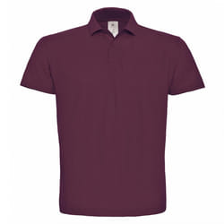 B&C ID.001 Unisex Adults Short Sleeve Polo Shirt - XS, Wine