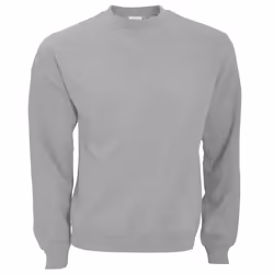 B&C Mens Crew Neck Sweatshirt Top - XS, Heather Grey
