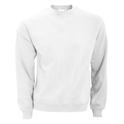 B&C Mens Crew Neck Sweatshirt Top - XS, White