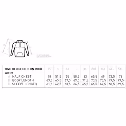 B&C Unisex Adults Hooded Sweatshirt/Hoodie - 4XL, White
