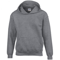 Gildan Heavy Blend Childrens Unisex Hooded Sweatshirt Top / Hoodie - XS, Graphite Heather