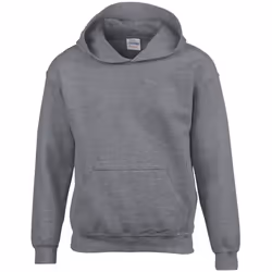 Gildan Heavy Blend Childrens Unisex Hooded Sweatshirt Top / Hoodie - S, Graphite Heather