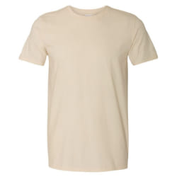Gildan Mens Short Sleeve Soft-Style T-Shirt - M, Natural