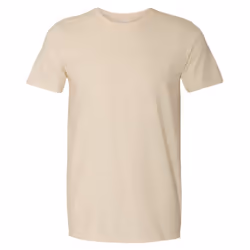 Gildan Mens Short Sleeve Soft-Style T-Shirt - L, Natural