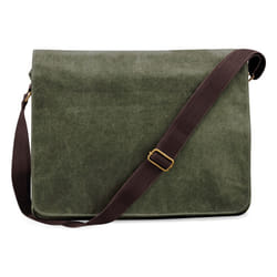 Quadra Vintage Canvas Despatch Bag - 14 Litres - One Size, Vintage Military Green