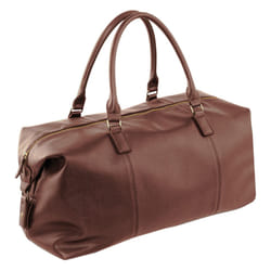 Quadra NuHude Faux Leather Weekender Holdall Bag - One Size, Tan