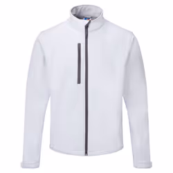 Russell Mens Water Resistant & Windproof Softshell Jacket - S, White