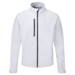 Russell Mens Water Resistant & Windproof Softshell Jacket - S, White