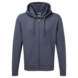 Russell Mens Authentic Full Zip Hooded Sweatshirt / Hoodie - 3XL, Convoy Grey