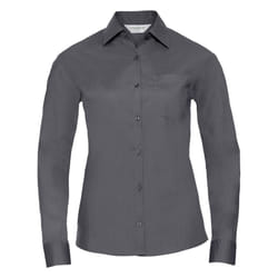 Russell Collection Ladies/Womens Long Sleeve Shirt - 2XL, Convoy Grey