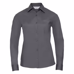 Russell Collection Ladies/Womens Long Sleeve Shirt - 4XL, Convoy Grey