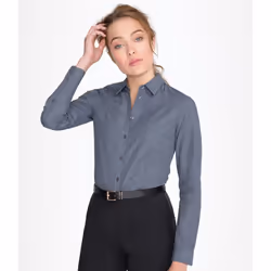 Russell Collection Ladies/Womens Long Sleeve Shirt - 4XL, Convoy Grey