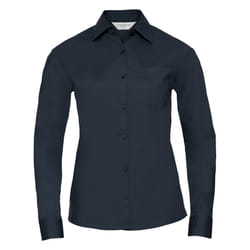 Russell Collection Ladies/Womens Long Sleeve Shirt - 2XL, French Navy