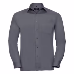 Russell Collection Mens Long Sleeve Shirt - 18, Convoy Grey