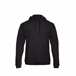 B&C Adults Unisex ID. 203 50/50 Hooded Sweatshirt - 3XL, Black