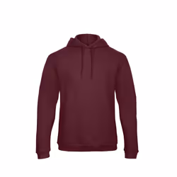 B&C Adults Unisex ID. 203 50/50 Hooded Sweatshirt - XS, Burgundy