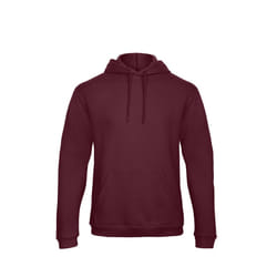 B&C Adults Unisex ID. 203 50/50 Hooded Sweatshirt - XS, Burgundy