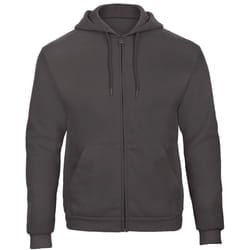 B&C Adults Unisex ID.205 50/50 Full Zip Hooded Sweatshirt - XS, Anthracite