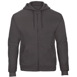 B&C Adults Unisex ID.205 50/50 Full Zip Hooded Sweatshirt - 2XL, Anthracite