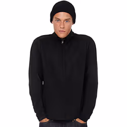 B&C Adults Unisex ID.206 50/50 Full Zip Sweat Jacket - 2XL, Black