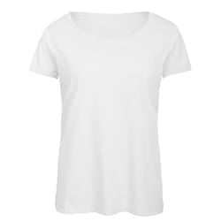 B&C Womens/Ladies Favourite Cotton Triblend T-Shirt - XS, White