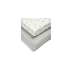 2 Pack Cot/Bed Fitted Sheets, Elephant