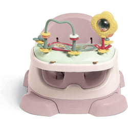 Mamas & Papas Baby Bug Booster Seat for Dining, Detachable Tray, Harness, Adjustable Seat and Non-Slip Feet, Blossom (Pink)
